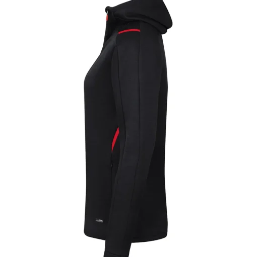 Jako Damen Kapuzenjacke Challenge schwarz-rot