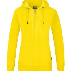 Jako Damen Kapuzenjacke Organic gelb