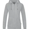Jako Damen Kapuzenjacke Organic grau