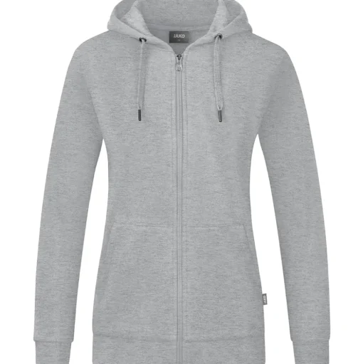 Jako Damen Kapuzenjacke Organic grau