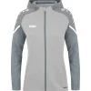 Jako Damen Kapuzenjacke Performance grau