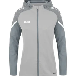 Jako Damen Kapuzenjacke Performance grau