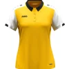 Jako Damen Polo Dynamic Damen gelb-weiß-schwarz