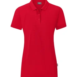 Jako Damen Polo Organic rot