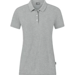 Jako Damen Polo Organic Stretch grau