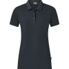Jako Damen Polo Organic Stretch grau