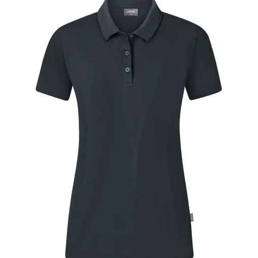 Jako Damen Polo Organic Stretch grau