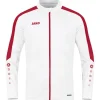 Jako Damen Polyesterjacke Power weiß/rot