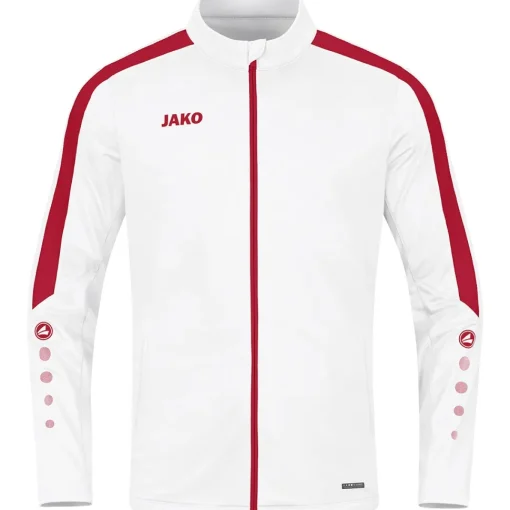 Jako Damen Polyesterjacke Power weiß/rot