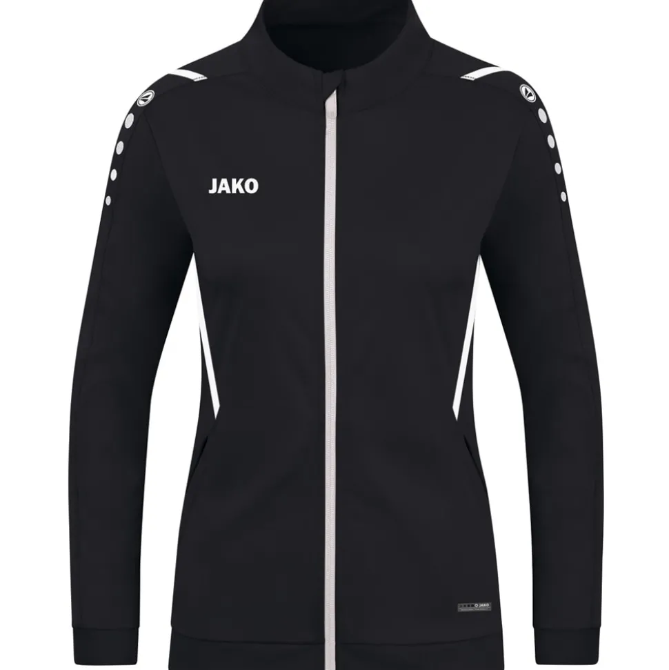 Jako Damen Polyesterjacke Challenge schwarz-weiß