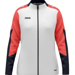 Jako Damen Polyesterjacke Dynamic Damen weiß-coral-marine