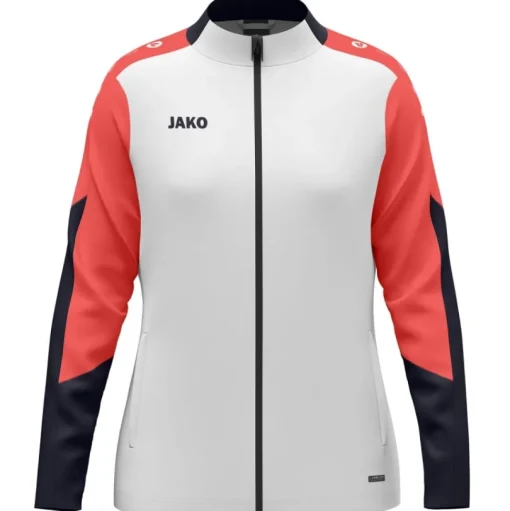 Jako Damen Polyesterjacke Dynamic Damen weiß-coral-marine