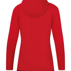 Jako Damen Trainingsjacke mit Kapuze Challenge rot-schwarz