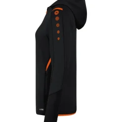 Jako Damen Trainingsjacke m. Kapuze Challenge schwarz-orange