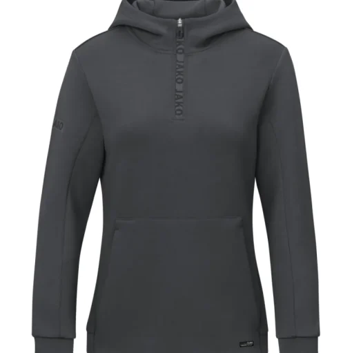 Jako Damen Zip Hoodie Pro Casual aschgrau