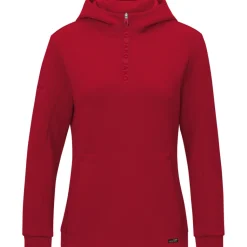 Jako Damen Zip Hoodie Pro Casual chili rot
