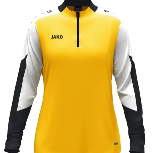 Jako Damen Ziptop Dynamic Damen gelb-weiß-schwarz
