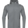 Jako Herren Kapuzenjacke Challenge grau-schwarz