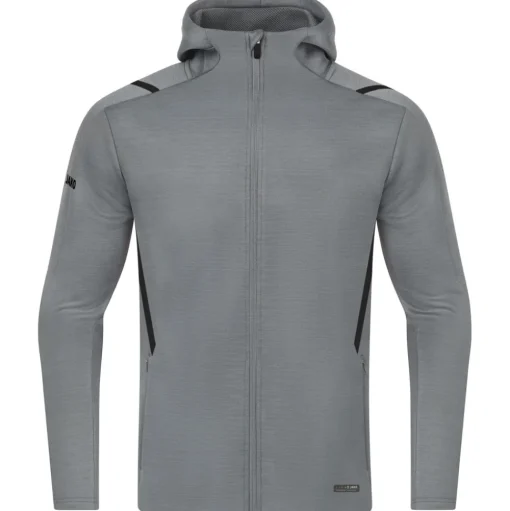 Jako Herren Kapuzenjacke Challenge grau-schwarz