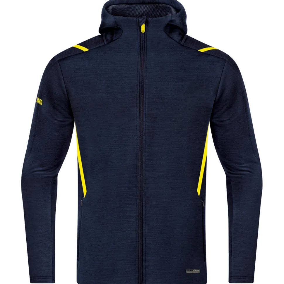 Jako Herren Kapuzenjacke Challenge blau-gelb