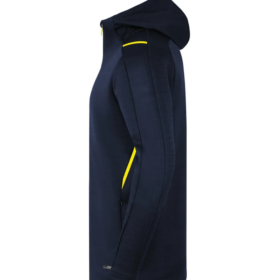 Jako Herren Kapuzenjacke Challenge blau-gelb