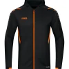 Jako Herren Trainingsjacke Kapuze Challenge schwarz-orange