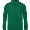 Jako Herren Ziptop Organic grün