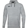 Jako Kapuzensweat Base grau