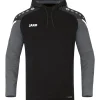 Jako Kapuzensweat Performance schwarz/anthra light