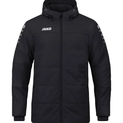Jako Kinder Coachjacke Team mit Kapuze schwarz