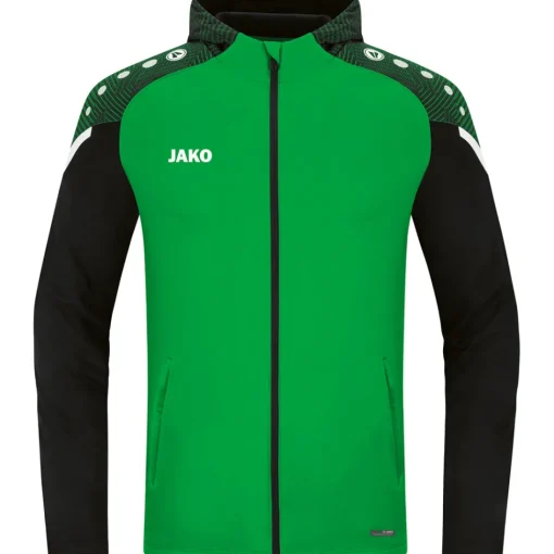 Jako Kinder Kapuzenjacke Performance grün-schwarz