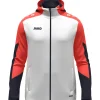 Jako Kinder Kapuzenjacke Dynamic weiß-coral-marine