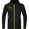 Jako Kinder Trainingsjacke mit Kapuze Challenge schwarz-gelb
