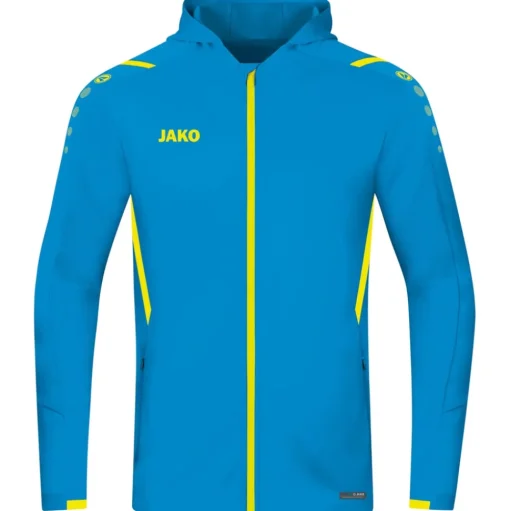Jako Kinder Trainingsjacke mit Kapuze Challenge blau-gelb