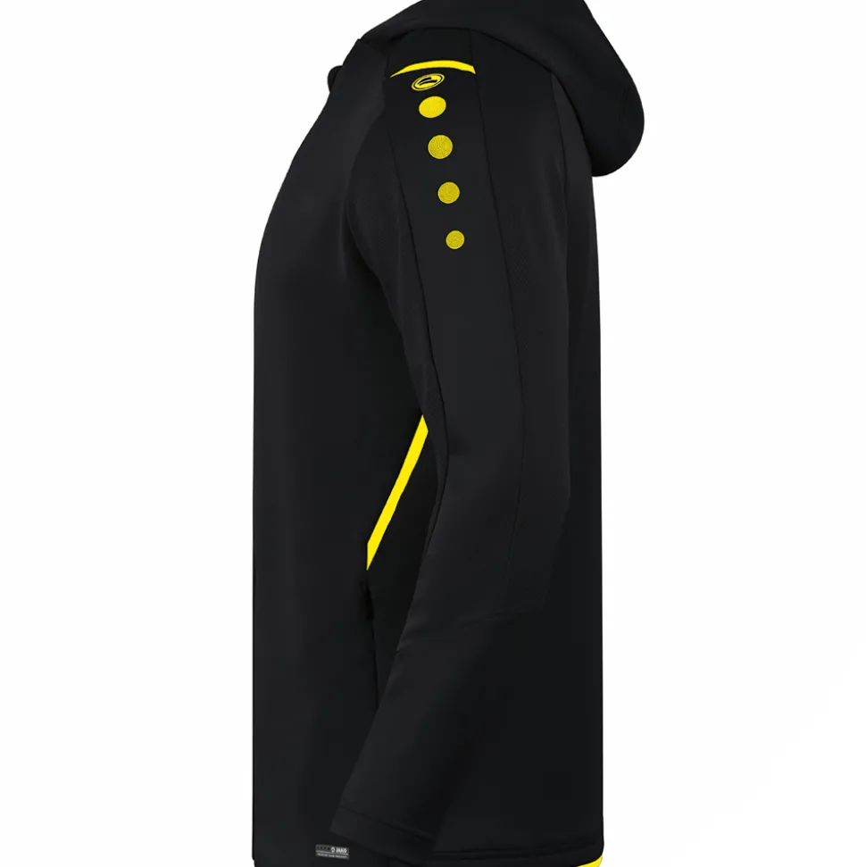 Jako Kinder Trainingsjacke mit Kapuze Challenge schwarz-gelb