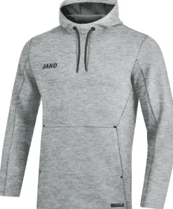 Jako Premium Basics Kapuzensweat grau meliert