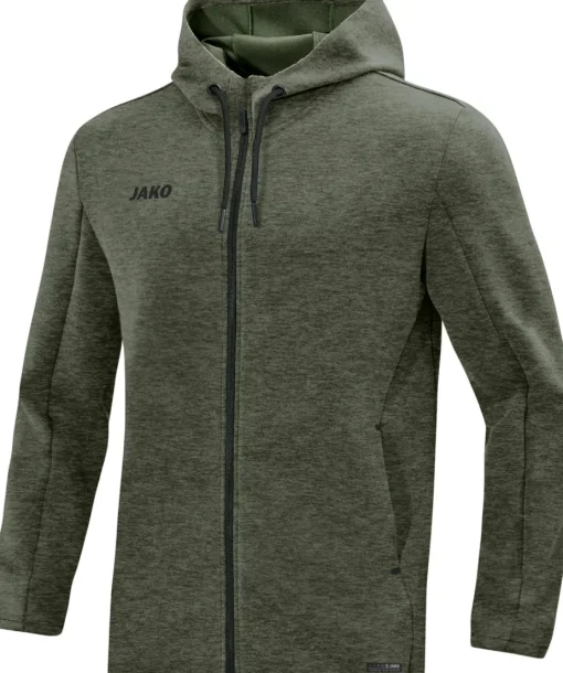 Jako Premium Basics Kapuzenjacke khaki meliert