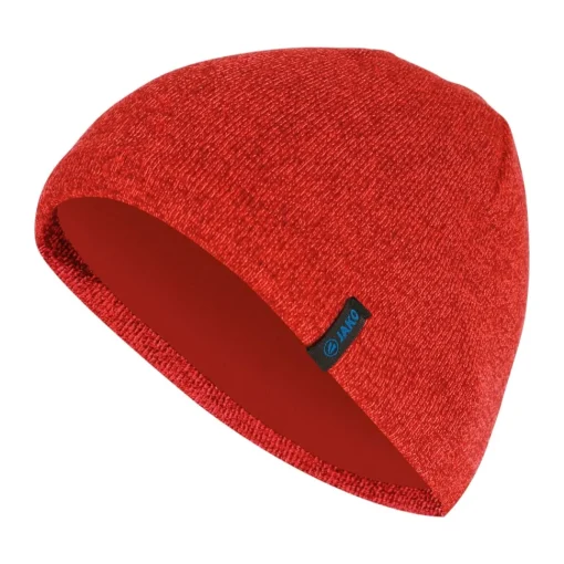 Jako Strickmütze rot meliert