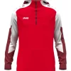 Jako Zip Hoodie Dynamic rot-weiß-dunkelrot