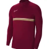 Nike Kinder Langarm Drill Top Academy 21 rot-gold