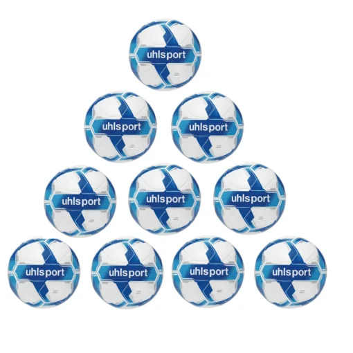 Uhlsport Ballpaket Fußball Attack Addglue weiß/royal/blau inkl. Ballsack |  Größe 5
