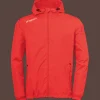 Uhlsport Kinder Essential Regenjacke rot/weiß