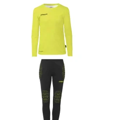 uhlsport Prediction Torwart Set Kinder fluo gelb/schwarz