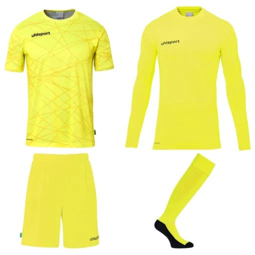 uhlsport Prediction Torwart Set fluo gelb/schwarz